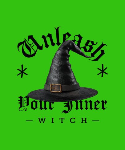 Witchy T-Shirt Design Template With a Witch Musical-Inspired Quote