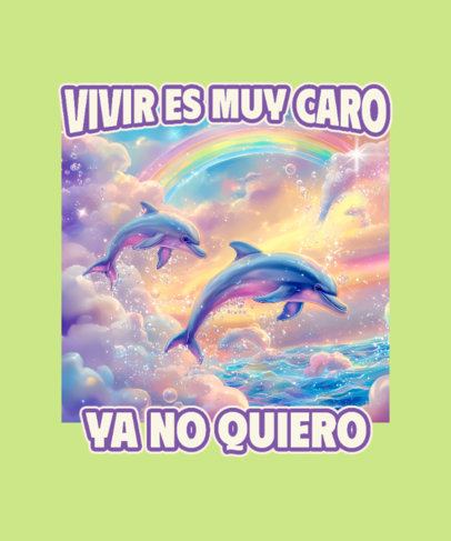 T-Shirt Design Generator With a Funny Quote Inspired by Rainbow-Colored Stationery Products 7078a