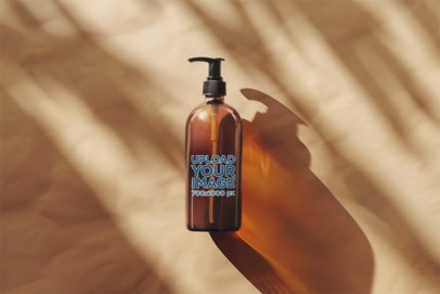 Beauty Mockup of an AI-Generated Shampoo Bottle in a Minimalist Background