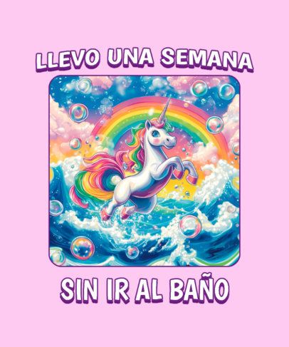 T-Shirt Design Creator With a Fantasy Unicorn Inspired by a Rainbow-Colored Stationery Brand 7079b