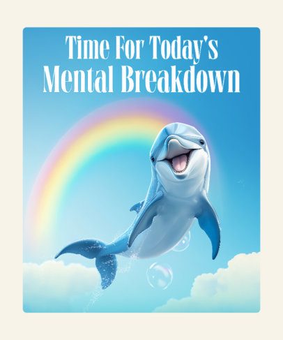 Symphony Dolphin Meme-Inspired T-Shirt Design Maker Featuring a Funny Theme 7080d