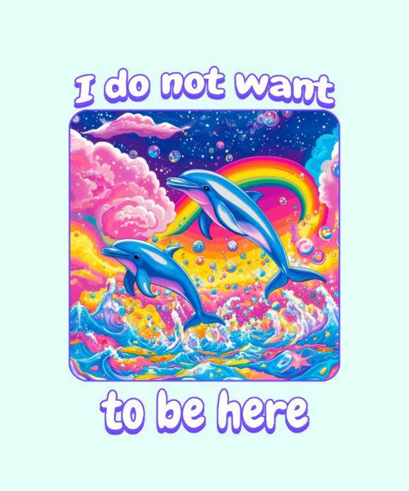 Illustrated T-Shirt Design Generator With Dolphins Inspired by Rainbow-Colored Stationery Supplies