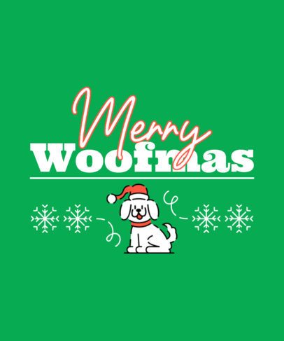 T-Shirt Design Maker for Dog Parents Featuring a Christmas Theme