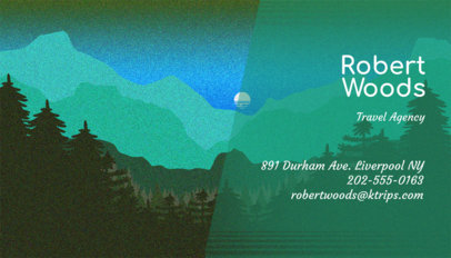 Business Card Maker for a Modern Travel Agency