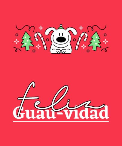 T-Shirt Design Generator Featuring a Joyful Xmas Quote for Dog Owners