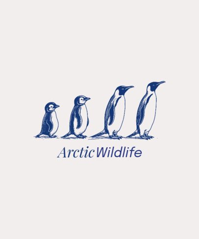 T-Shirt Design Generator With Penguin Graphics and an Arctic Quote 7087a