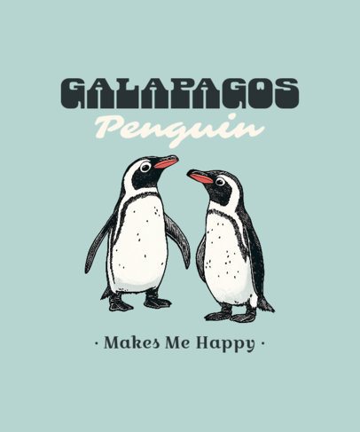 T-Shirt Design Creator Featuring a Penguins-Themed Quote 7087b