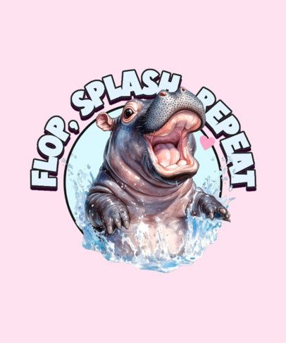 Funny T-Shirt Design Generator With a Moo Deng-Inspired Theme 7083b