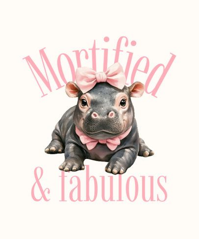 T-Shirt Design Generator With a Moo Deng-Inspired Hippo Graphic