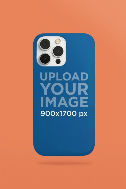 AI-Created Phone Case Mockup Featuring a Solid Color Surface