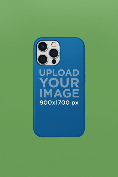 Mockup of an AI-Generated Phone Case Placed on a Colorful-Themed Backdrop