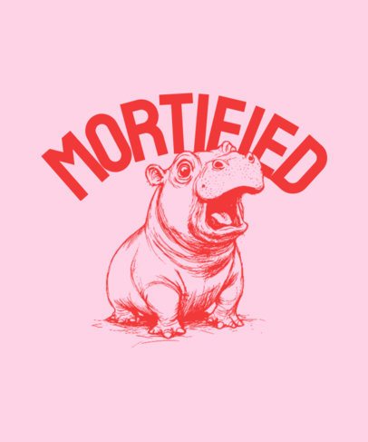 Baby Hippo T-Shirt Design Generator With a Moo Deng-Inspired Illustration