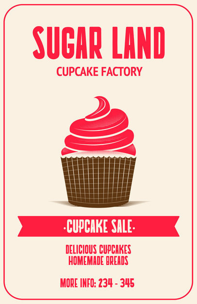Online Flyer Maker for Cupcake Shops