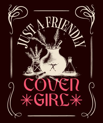 Esoteric T-Shirt Design Maker for Witches Coven TV Show-Inspired Enthusiasts