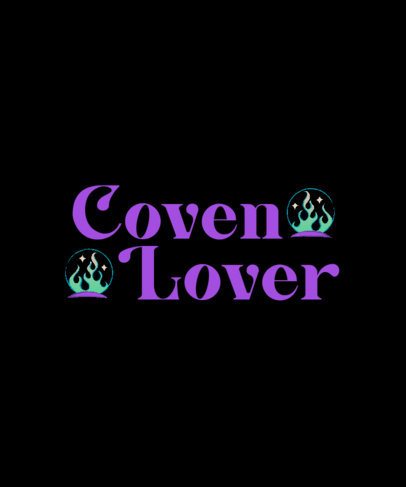 T-Shirt Design Template Featuring a Witches Coven-Inspired Quote