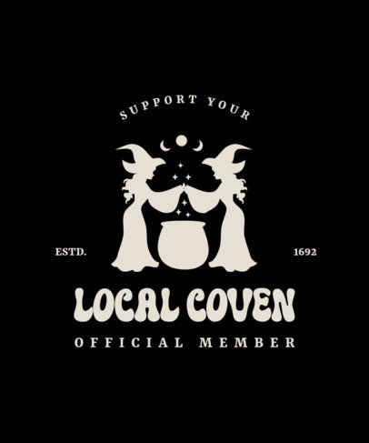 T-Shirt Design Creator With a Spooky Theme Inspired by a Witches Coven Show