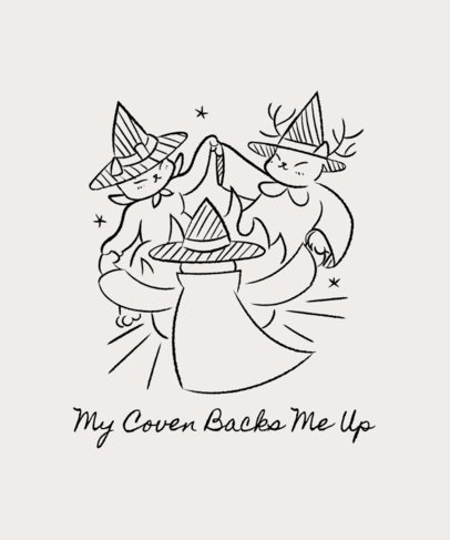 Witches Coven-Inspired T-Shirt Design Generator With Witchy Cats Graphics