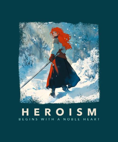 T-Shirt Design Maker With a Heroism Quote Inspired by an Epic Adventure Trilogy  6722m