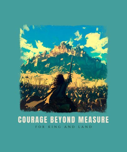 T-Shirt Design Generator Featuring a Warrior Graphic Inspired by an Epic Adventure Trilogy