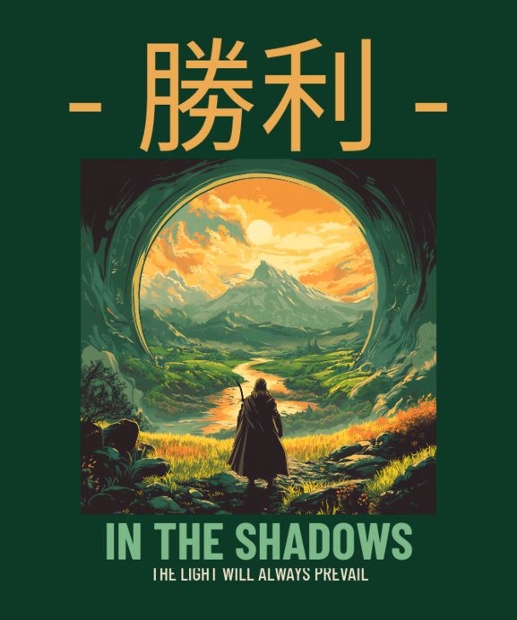 Placeit Anime TShirt Design Maker With an Epic Adventure Trilogy