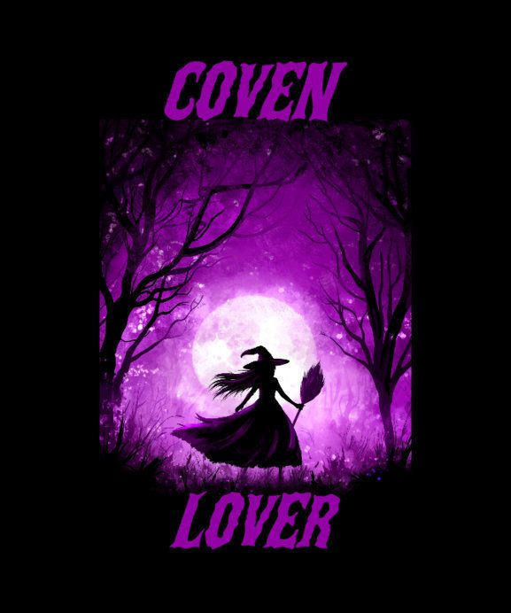 Placeit - T-Shirt Design Template Featuring a Witches Coven-Inspired ...