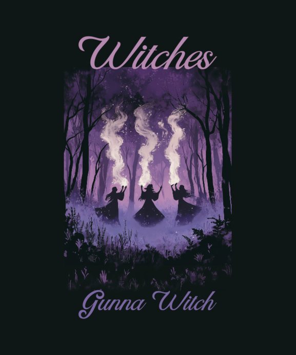 Witchy T-Shirt Design Template Featuring a Witches Coven TV Show-Inspired Quote