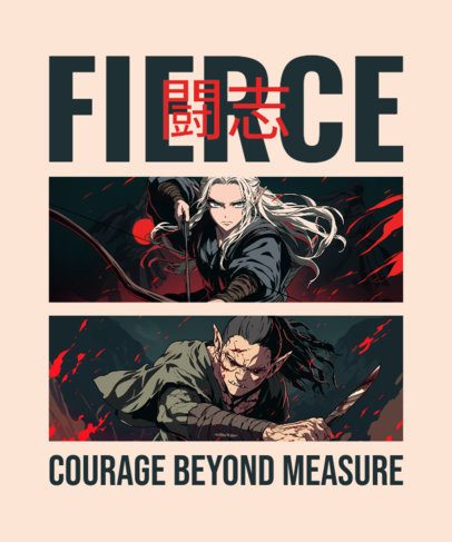 T-Shirt Design Maker Featuring a Courage Quote Inspired by an Epic Adventure Trilogy 7095a