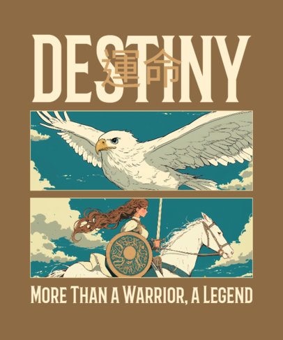 T-Shirt Design Generator for Warrior Enthusiasts Inspired by an Epic Adventure Trilogy