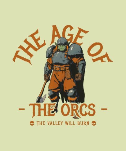 Epic Adventure Trilogy T-Shirt Design Maker Featuring an Orcs Theme 7095e