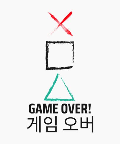 Trendy T-Shirt Design Maker With Symbols Inspired by a Deadly Games TV Show