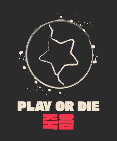 Cool T-Shirt Design Creator Featuring a Deadly Games TV Show-Inspired Theme