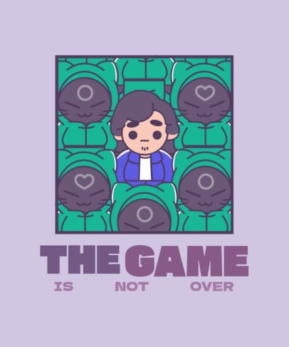 Trendy T-Shirt Design Generator With a Man Graphic Inspired by a Deadly Games TV Show Character