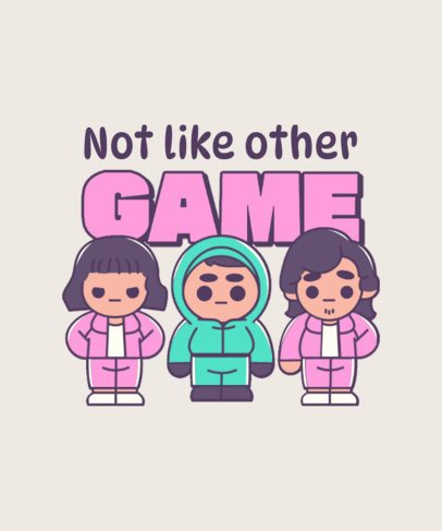 Quote T-Shirt Design Template Featuring Deadly Games TV Show-Inspired Graphics