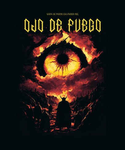 Epic Adventure Trilogy-Inspired T-Shirt Design Maker Featuring a Fantasy Scene Graphic