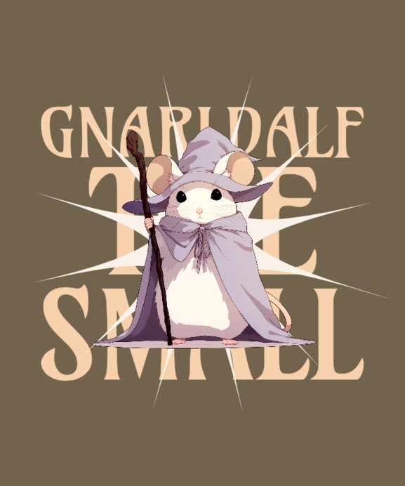 Cute T-Shirt Design Generator With a Hamster Graphic Inspired by an Epic Adventure Trilogy