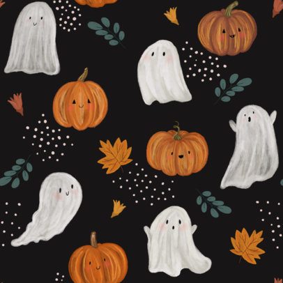 Print Pattern Design Maker Featuring a Halloween-Inspired Theme 7113
