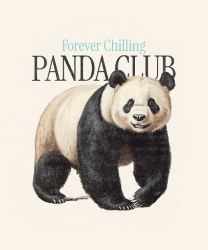 Panda-Themed T-Shirt Design Maker Featuring a Chilling Quote 7107