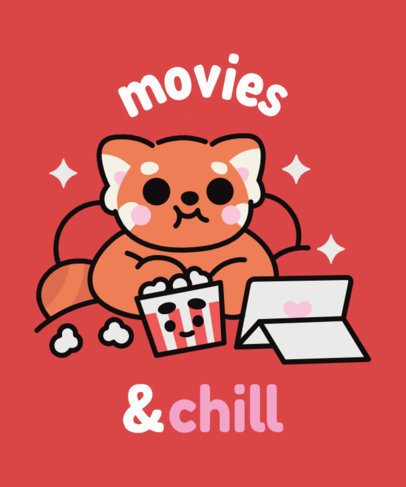 Animals T-Shirt Design Creator for Red Panda Enthusiasts Featuring a Movie Quote