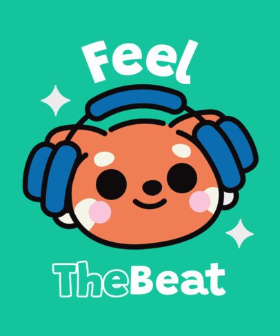 T-Shirt Design Creator Featuring a Kawaii-Styled Theme for Red Panda Enthusiasts