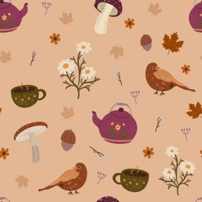 Print Pattern Design Creator Featuring Fall-Themed Graphic 7113b