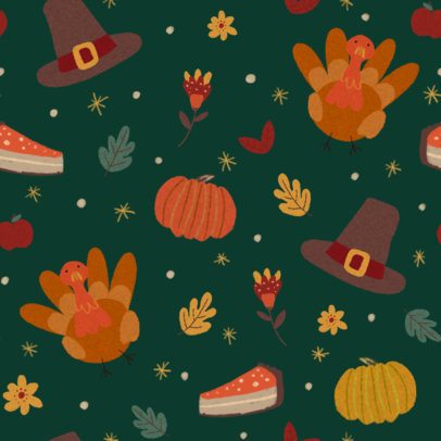 Print Pattern Design Template With a Thanksgiving-Inspired Layout 7113c