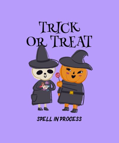T-Shirt Design Generator with Cute Halloween Characters 7108c