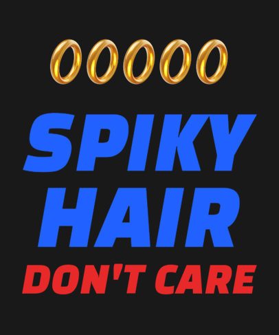 T-Shirt Design Creator With Ring Graphics Inspired by a Hedgehog Game