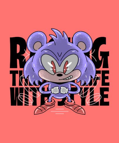 Gaming-Themed T-Shirt Design Maker for Hedgehog Game Enthusiasts 7118e