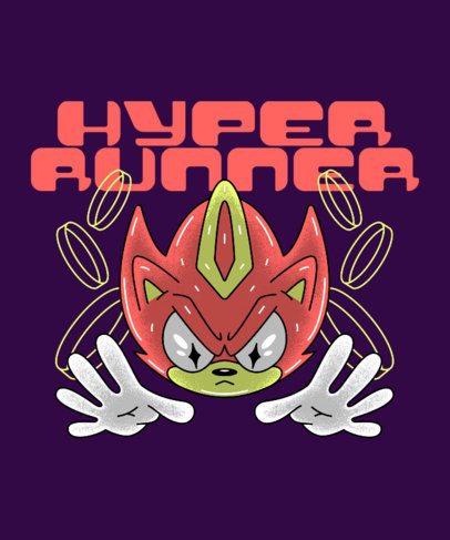 T-Shirt Design Creator Featuring a Runner Quote Inspired by a Hedgehog Game 7118c