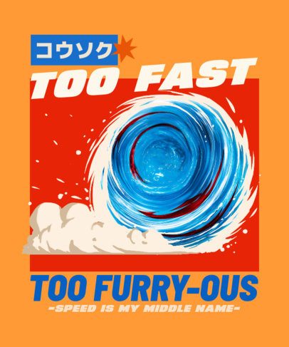 T-Shirt Design Generator Featuring a Spinning Graphic Inspired by a Hedgehog Game 7117b