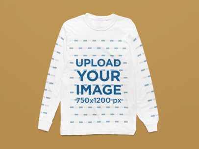 Comfort Colors Mockup Featuring a Long-Sleeve Tee With Customizable Sleeves m52753