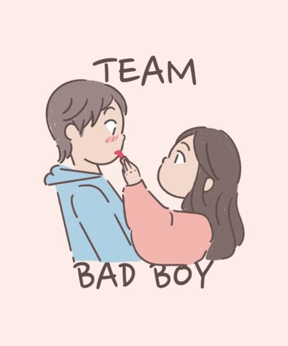 T-Shirt Design Maker Featuring a Romantic K-Drama Series Theme