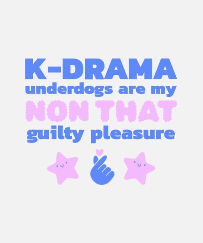 K-Drama T-Shirt Design Creator Featuring a Korean Heart Sign Icon