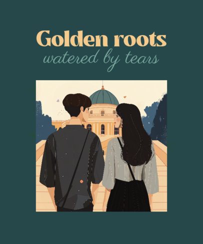 AI-Created T-Shirt Design Generator Featuring a K-Drama-Inspired Theme